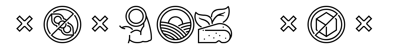 Square Line Icons Food Foods